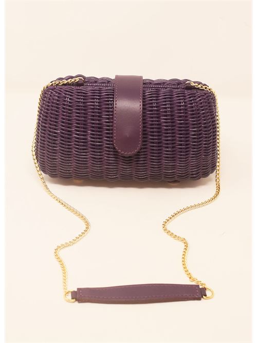 Purple wicker clutch Laboratorio Capri | 172PURPLE
